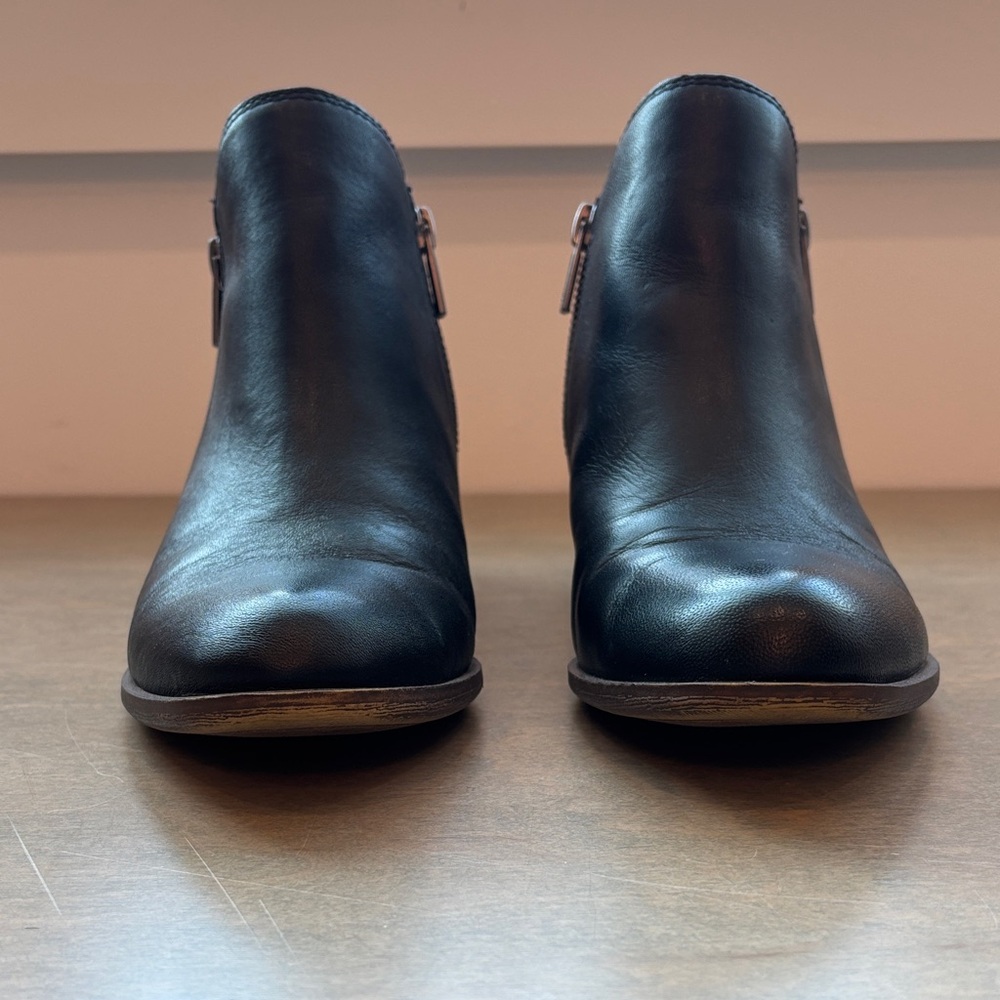 Lucky Brand Black Leather Ankle Booties